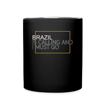 Citation Brésil - Mug uni - noir - Devant