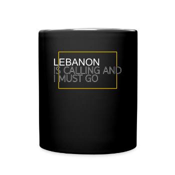 Libanon Spruch - Tasse einfarbig - Schwarz - Vorne