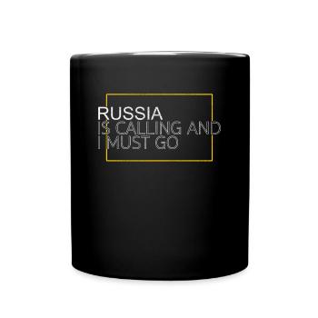 Citation Russie - Mug uni - noir - Devant