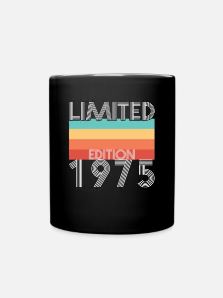 Limited Edition Retro 1975 - Ensfarvet krus - sort
