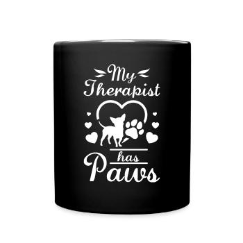 My therapist has paws Chihuahua - Full Colour Mug - black - Front