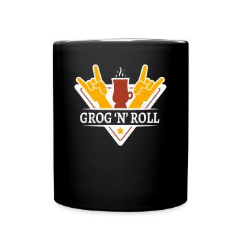 Winter Christmas Christmas Market Mulled Wine Grog - Full Colour Mug - black - Front