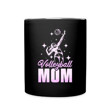 Mothers day Mommy Volleyball Mom - Full Colour Mug - black - Front