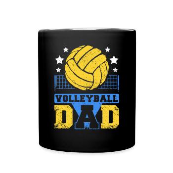 Fathers day Daddy Volleyball Dad - Tasse einfarbig - Schwarz - Vorne