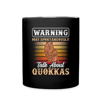 Quokka redet spontan Beuteltier Quokka - Tasse einfarbig - Schwarz - Vorne