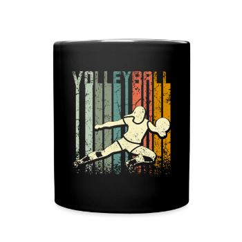 Volleyball Rétro Vintage - Mug uni - noir - Devant