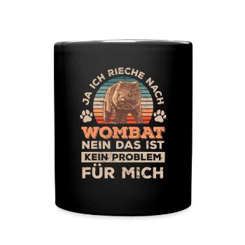 Rieche nach Wombat Australien Beuteltier - Tasse einfarbig - Schwarz - Vorne