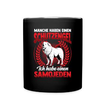 Ich habe einen Owtscharka Kaukasischer Owtscharka - Tasse einfarbig - Schwarz - Vorne