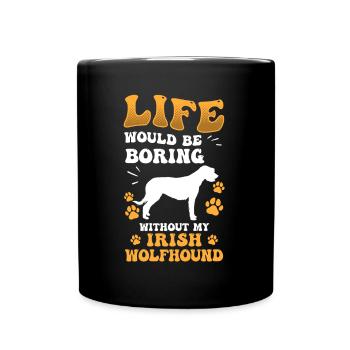 Irish Wolfhound Boring Ireland Greyhound - Mug uni - noir - Devant