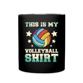 Ceci est mon volleyball - Mug uni - noir - Devant