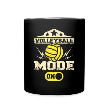 Mode Volleyball activé - Mug uni - noir - Devant