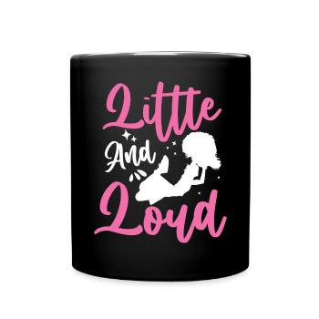 Little and Loud Cheerleading Gymnastic Sport - Tasse einfarbig - Schwarz - Vorne