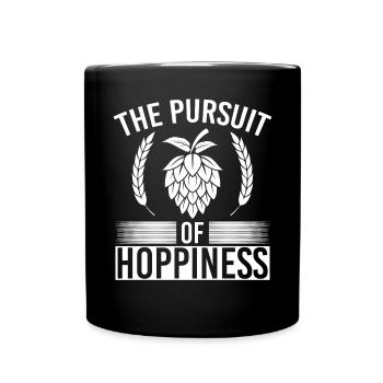 The Pursuit Of Hoppiness Bierbrauer Bier Hopfen - Full Colour Mug - black - Front