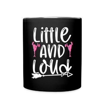 Little and Loud Cheerleading Gymnastic Sport - Tasse einfarbig - Schwarz - Vorne