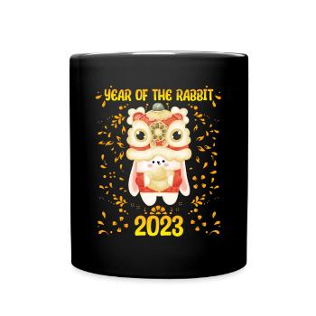Zodiac Happy Chinese New Year of the Rabbit 2023 - Tasse einfarbig - Schwarz - Vorne
