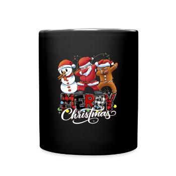 Dabbing Joyeux Noël Père Noël Elfe Père Noël - Mug uni - noir - Devant