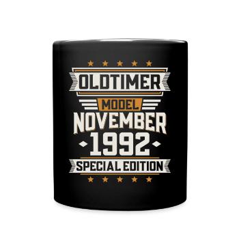 Novembre vintage 1992 anniversaire voiture classique - Mug uni - noir - Devant