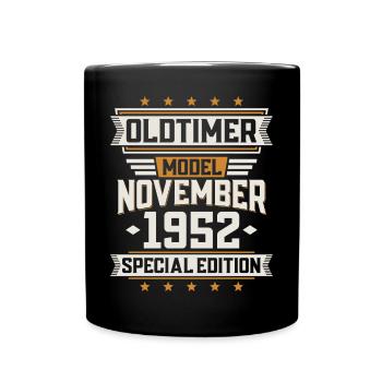 Novembre Année 1952 Anniversaire de voiture classique - Mug uni - noir - Devant