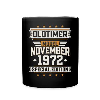 Novembre vintage 1972 anniversaire de voiture classique - Mug uni - noir - Devant