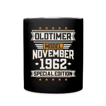 Novembre vintage 1962 anniversaire de voiture classique - Mug uni - noir - Devant