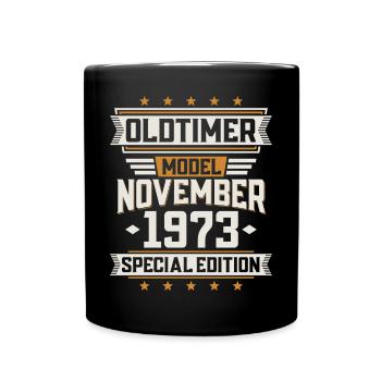 Novembre vintage 1973 anniversaire de voiture classique - Mug uni - noir - Devant