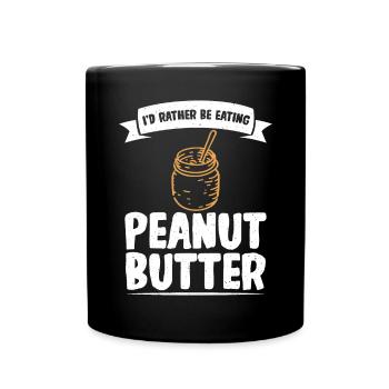 Erdnussbutter Liebhaber Geschenk - Tasse einfarbig - Schwarz - Vorne