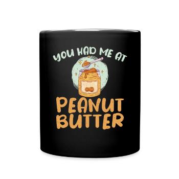 Erdnussbutter Liebhaber Geschenk - Tasse einfarbig - Schwarz - Vorne