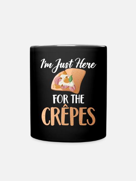 Crepe Geschenke für Crêpe Liebhaber - Tasse einfarbig - Schwarz