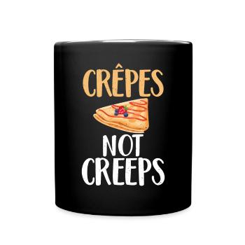 Crepe Gifts for Crepe Lover - Full Colour Mug - black - Front