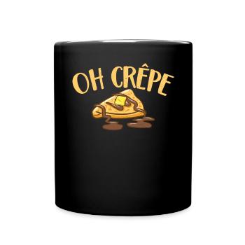 Crepe Gifts for Crepe Lover - Full Colour Mug - black - Front