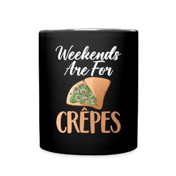 Crepe Gifts for Crepe Lover - Full Colour Mug - black - Front