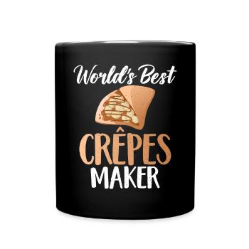 Crepe Gifts for Crepe Lover - Full Colour Mug - black - Front