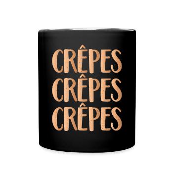 Crepe Gifts for Crepe Lover - Full Colour Mug - black - Front
