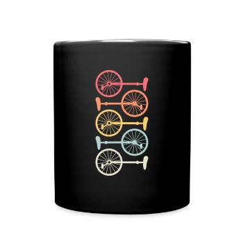 Vintage Unicycle Unicycle Unicycliste Bicyclette - Mug uni - noir - Devant
