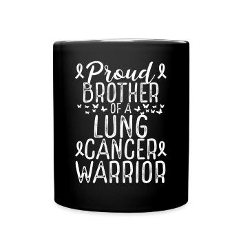 Lung Cancer Awareness Movement for Brother Ribbon - Tasse einfarbig - Schwarz - Vorne