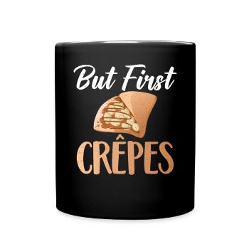 Crepe Gifts for Crepe Lover - Full Colour Mug - black - Front