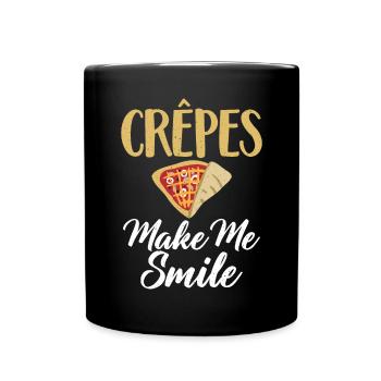 Crepe Gifts for Crepe Lover - Full Colour Mug - black - Front