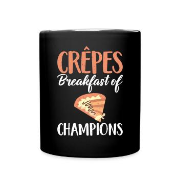 Crepe Gifts for Crepe Lover - Full Colour Mug - black - Front