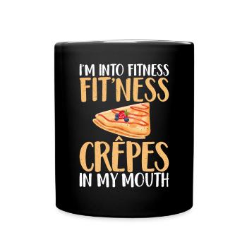 Cadeaux en crêpe pour les amateurs de crêpe - Mug uni - noir - Devant