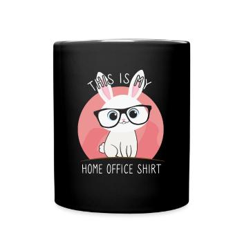 This is my home office rabbit - Full Colour Mug - black - Front