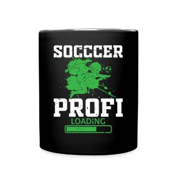 Soccer Profi Loading - Soccer Lover Soccer Player - Tasse einfarbig - Schwarz - Vorne
