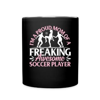 Joueuse de soccer Maman Soccer Mama - Mug uni - noir - Devant