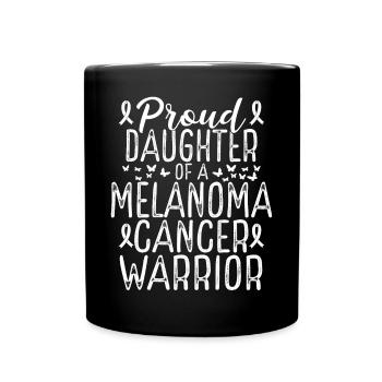 Melanoma Cancer Awareness Movement Daughter Ribbon - Full Colour Mug - black - Front