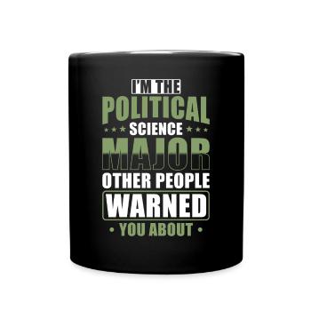 Political Science Degree - Full Colour Mug - black - Front