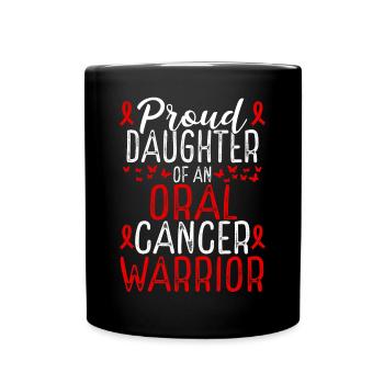 Oral Cancer Awareness Movement for Daughter Ribbon - Tasse einfarbig - Schwarz - Vorne