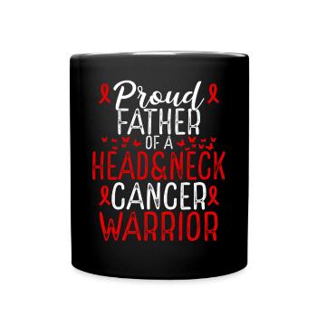 Sensibilisation au cancer de la tête et du cou pour le père papa ruban - Mug uni - noir - Devant