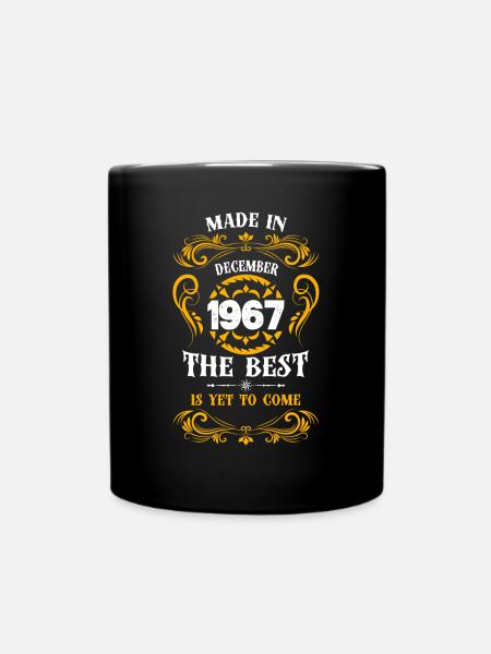Fabriqué en décembre 1967 Le meilleur - Mug uni - noir