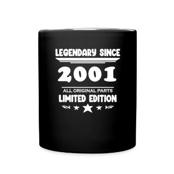 2001 - Year of construction 2001 - Born 2001 - Full Colour Mug - black - Front