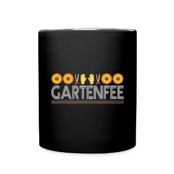 Gartenfee Hobbygärtnerin Kleingarten Gärtnern - Tasse einfarbig - Schwarz - Vorne