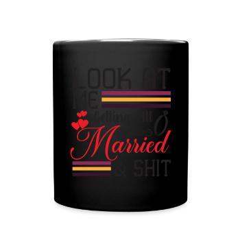 Regardez-moi me marier tous - Mug uni - noir - Devant